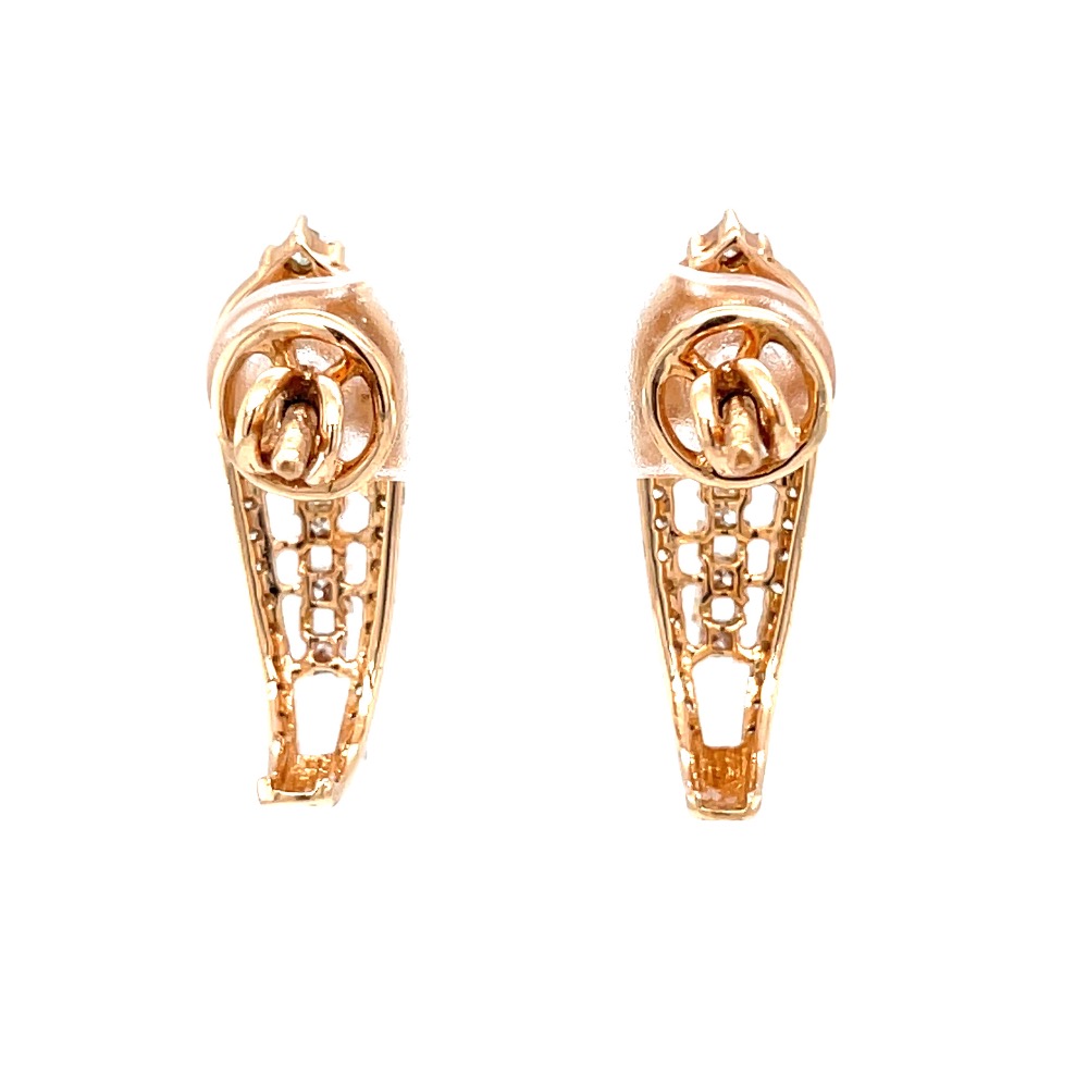 Diamond ear loops with round & princess cut diamonds 9top25 - Image 5
