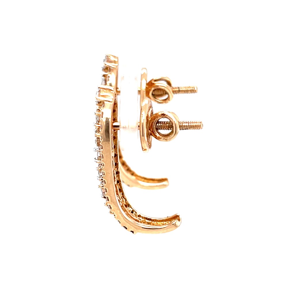 Diamond ear loops with round & princess cut diamonds 9top25 - Image 4