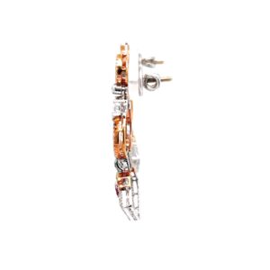 Hermoso diamond chandelier with painted flower in rose gold 8top241