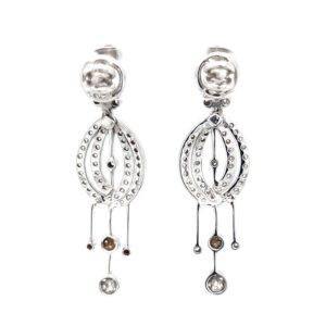 Sorprendente diamond earrings in 14k white gold 8TOP223