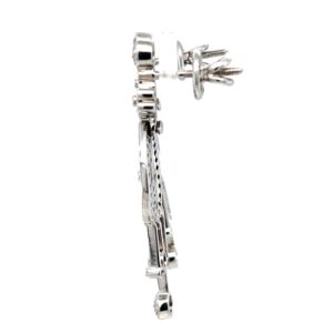 Sorprendente diamond earrings in 14k white gold 8TOP223