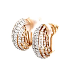 Schön ear diamond loops with swirling parallel lines 8top191