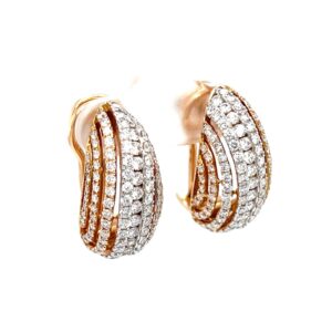 Schön ear diamond loops with swirling parallel lines 8top191