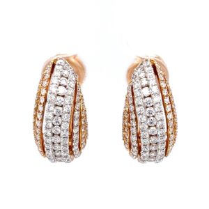 Schön ear diamond loops with swirling parallel lines 8top191
