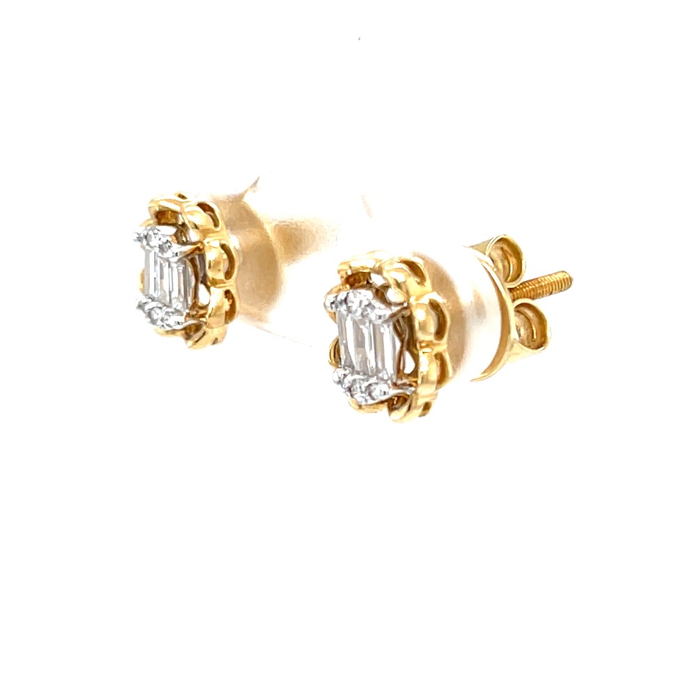 Adorable oval pressure set diamond studds 8top189 - Image 3