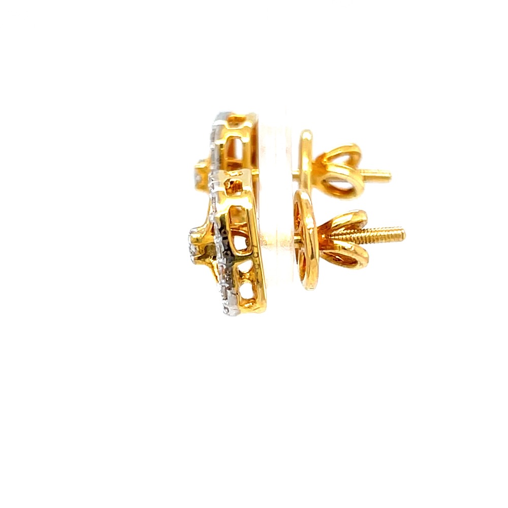 Delicata diamond earrings with princess cut diamond 8top115 - Image 4