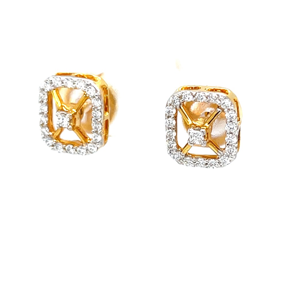 Delicata diamond earrings with princess cut diamond 8top115 - Image 3