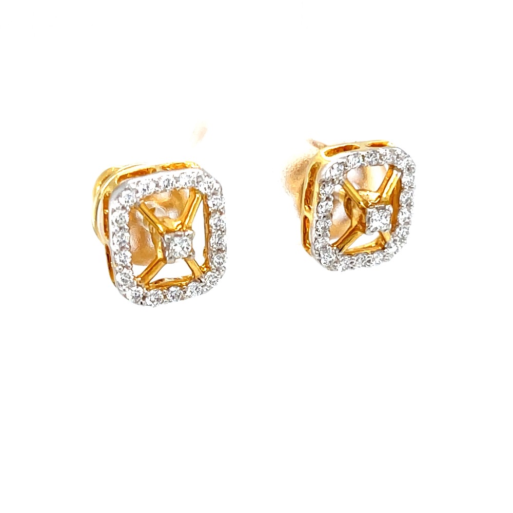 Delicata diamond earrings with princess cut diamond 8top115 - Image 2