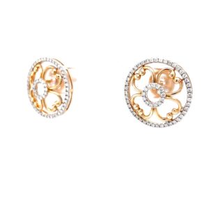 Jamila Dual Circle Premium Diamond Earring Jewellery 8TOP107