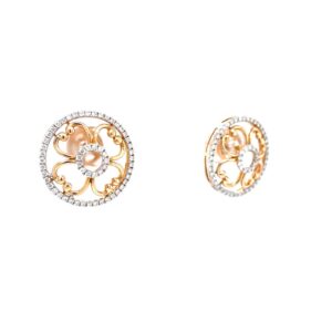 Jamila Dual Circle Premium Diamond Earring Jewellery 8TOP107