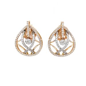 Invidebit diamond earrings in 18k hallmark rose gold 8top101
