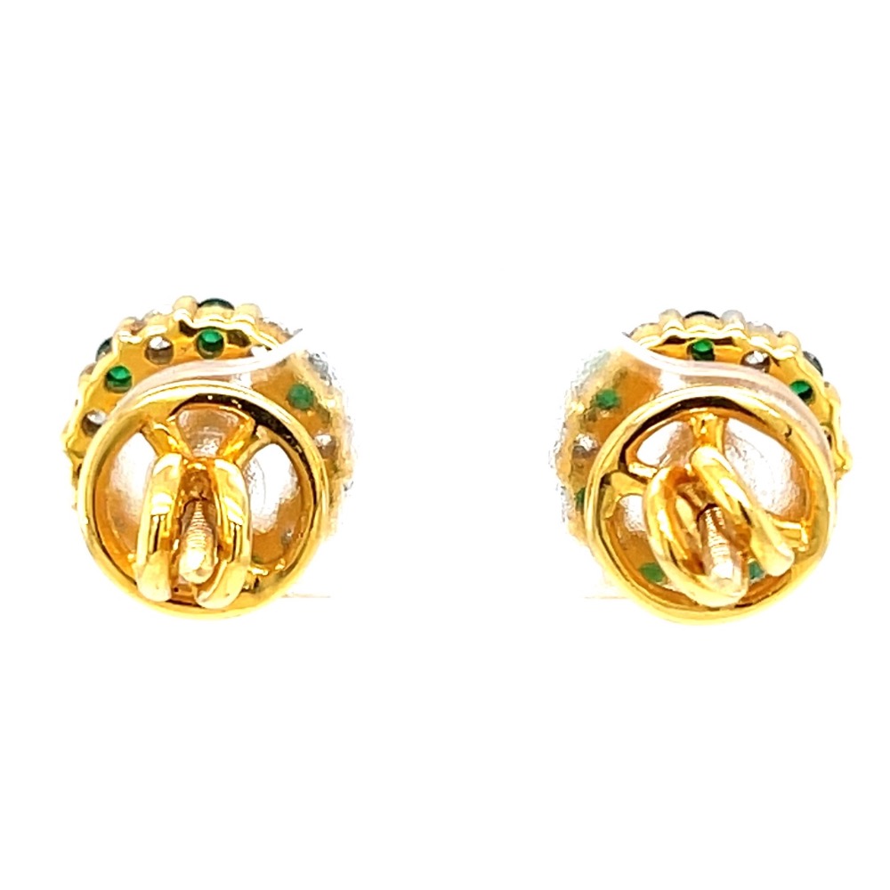 Linda diamond earrings with green stones 8top50 - Image 5