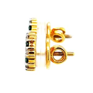 Linda diamond earrings with green stones 8top50