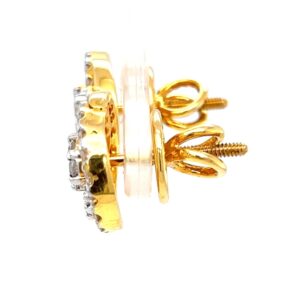 Circulaire diamond earrings with pressure set in centre 8top40