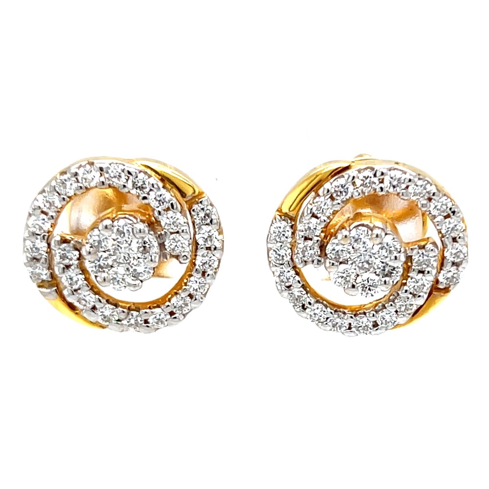 Circulaire diamond earrings with pressure set in centre 8top40