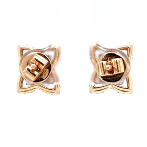 Emerald cut pressure set with butterfly wings diamond earrings 8top30