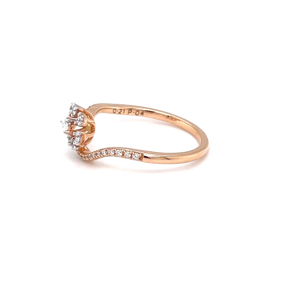 Daily wear fancy diamond ring in hallmark rose gold - Image 4