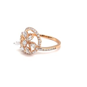 Princess marquise pear & round diamond ladies ring