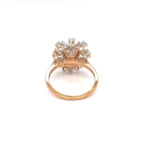 Beautiful fancy ring with pie cut & pear shape diamonds