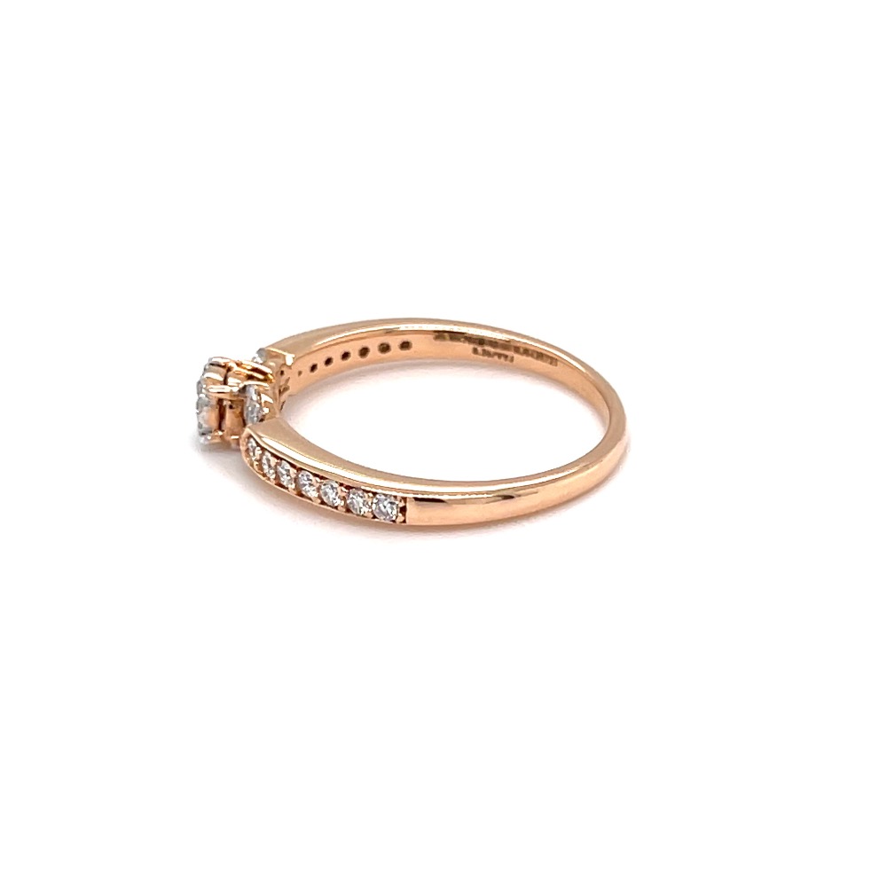 Delicate diamond engagement ring with pressure setting - Image 4