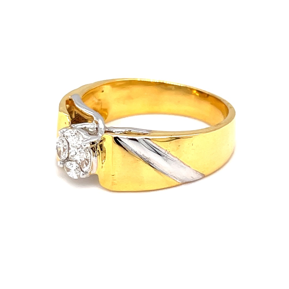 Pressure setting solitaire look diamond ring - Image 3