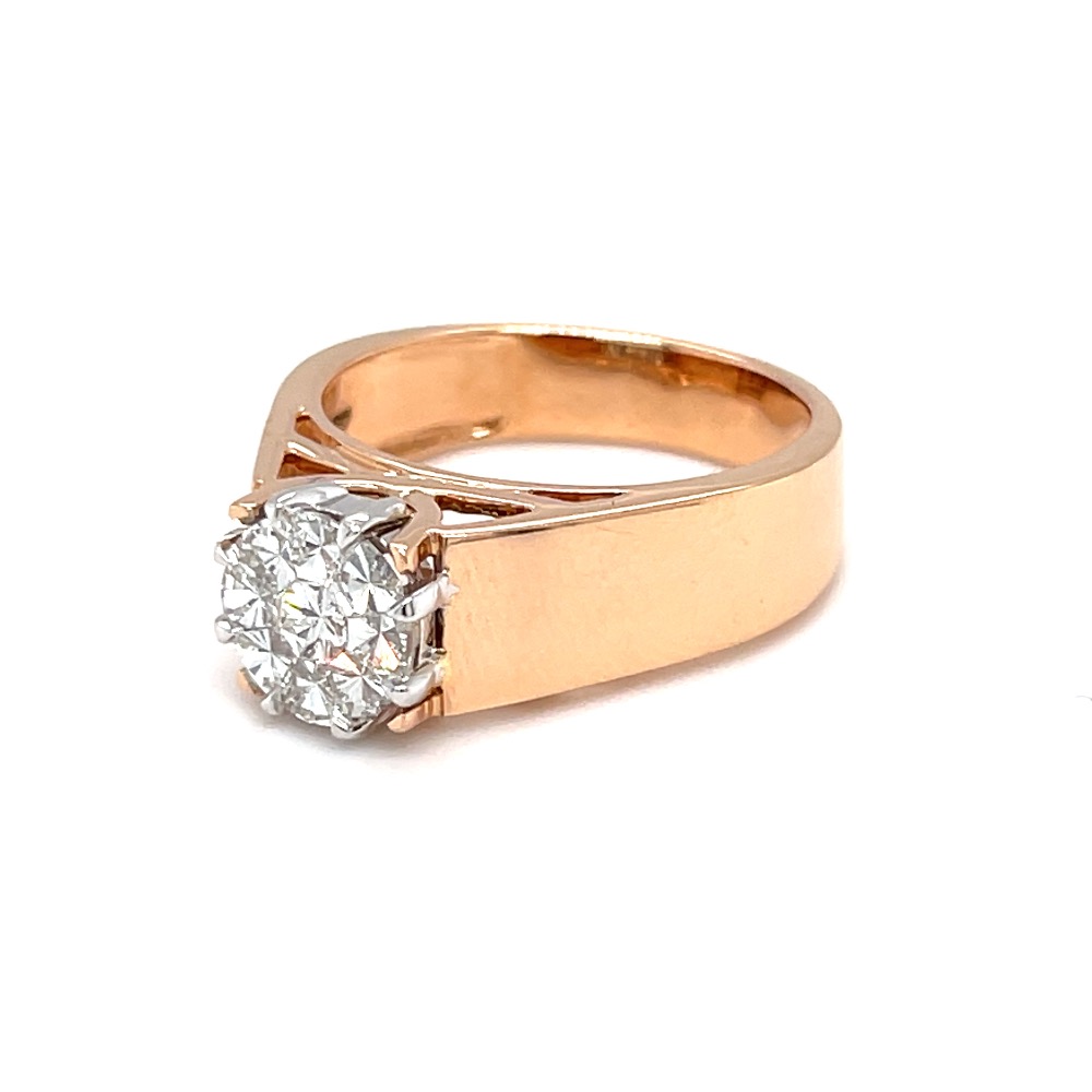 Eva cut diamond classic engagement ring for solitaire look - Image 3