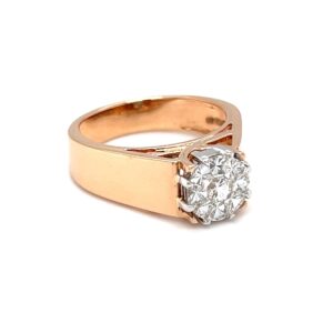 Eva cut diamond classic engagement ring for solitaire look