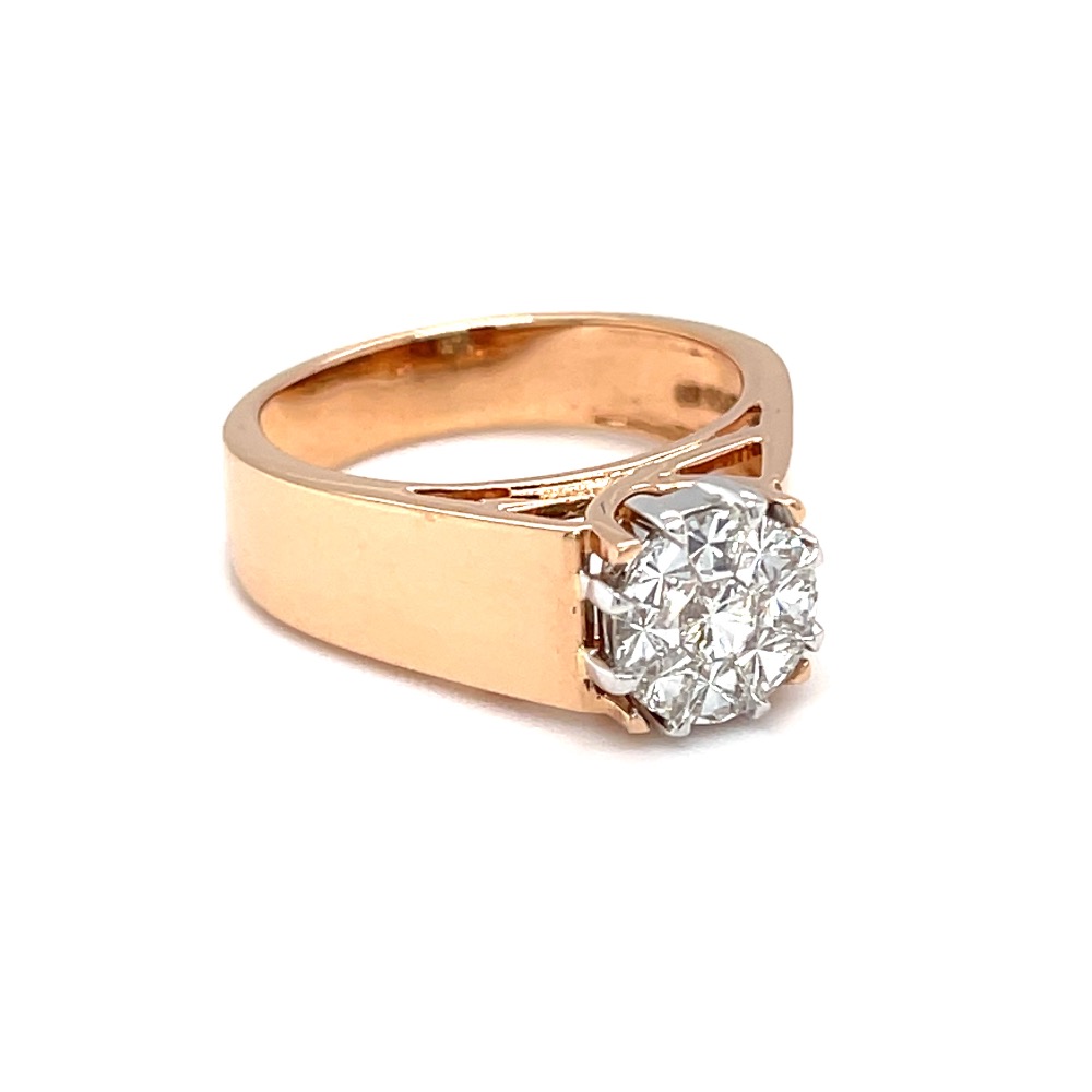 Eva cut diamond classic engagement ring for solitaire look - Image 2