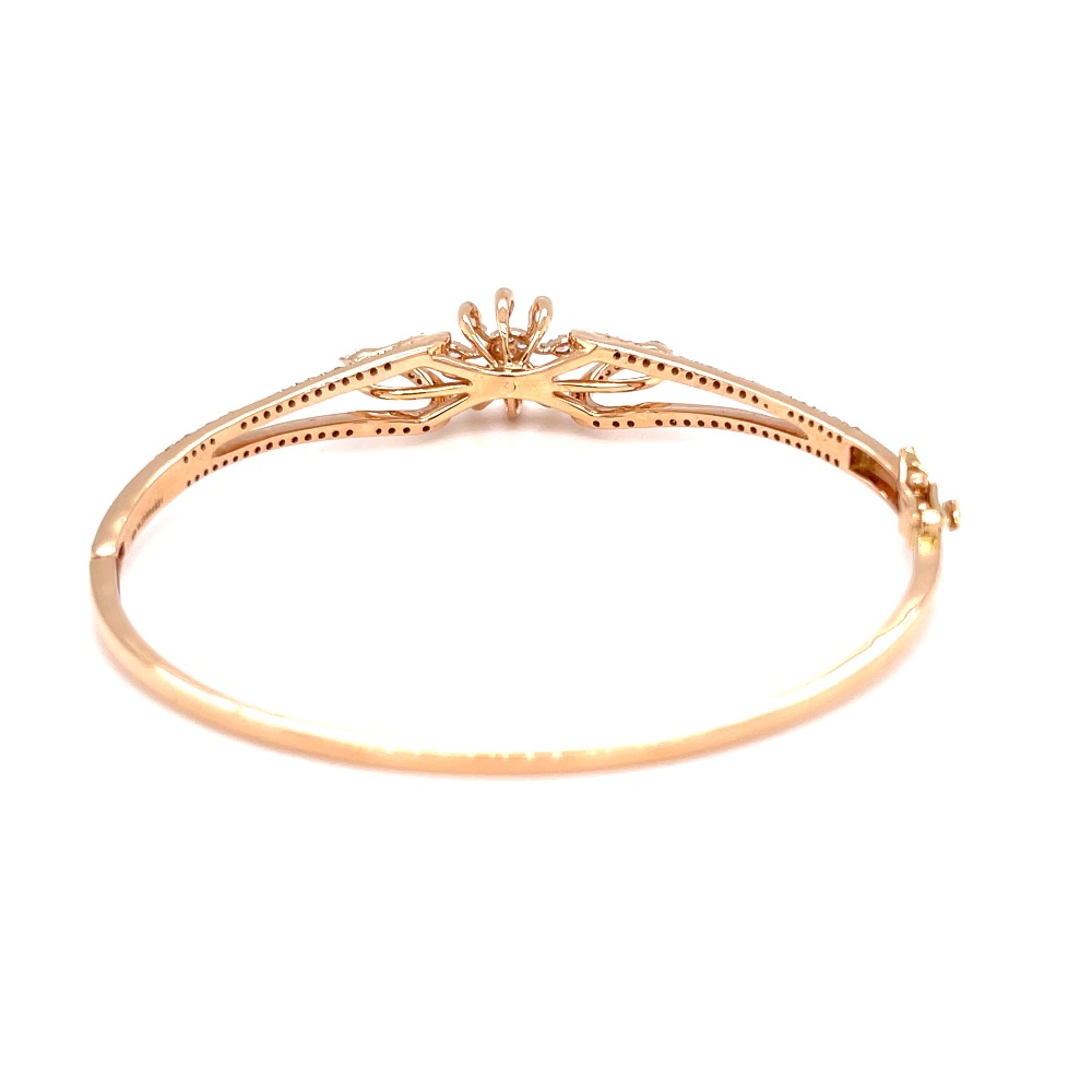 Sorprendente diamond bracelet with flower motif in rose gold - Image 5