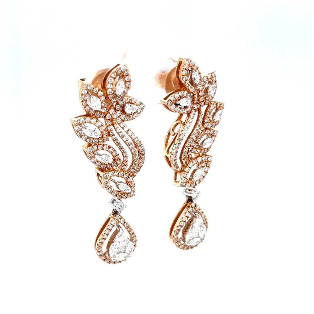 Schön Diamond Earrings with Pressure Set Drops for Party 7TOP10 - Image 2