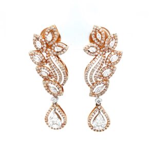 Schön Diamond Earrings with Pressure Set Drops for Party 7TOP10