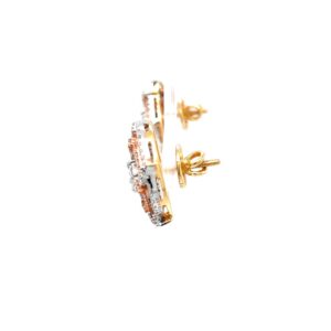 Double Rectangle With Pressure Set in Centre Earrings 6TOP66