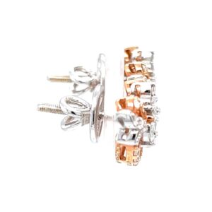 Gorgeous Pressure Setting Semi Circle Diamond Earrings 6TOP91