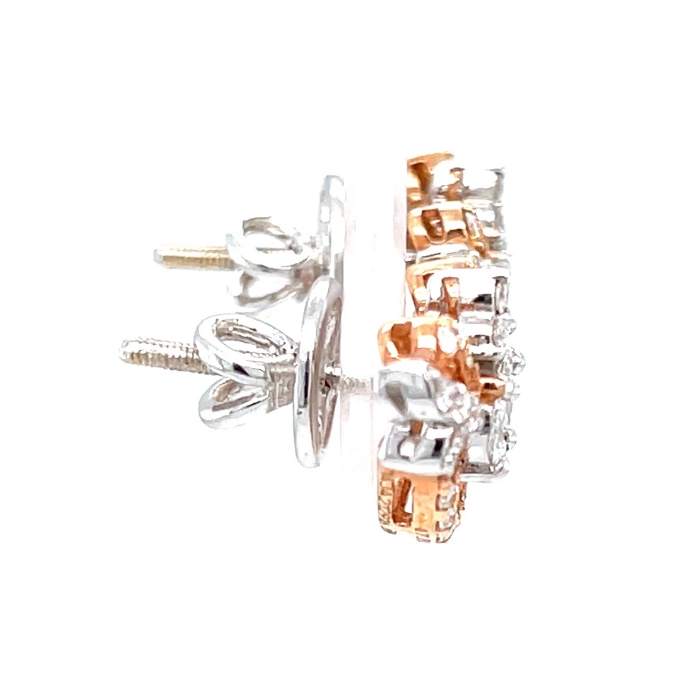 Gorgeous Pressure Setting Semi Circle Diamond Earrings 6TOP91 - Image 4