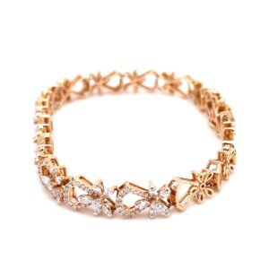 Hermoso Flexible Tennis Bracelet in Diamonds for Evening Wear