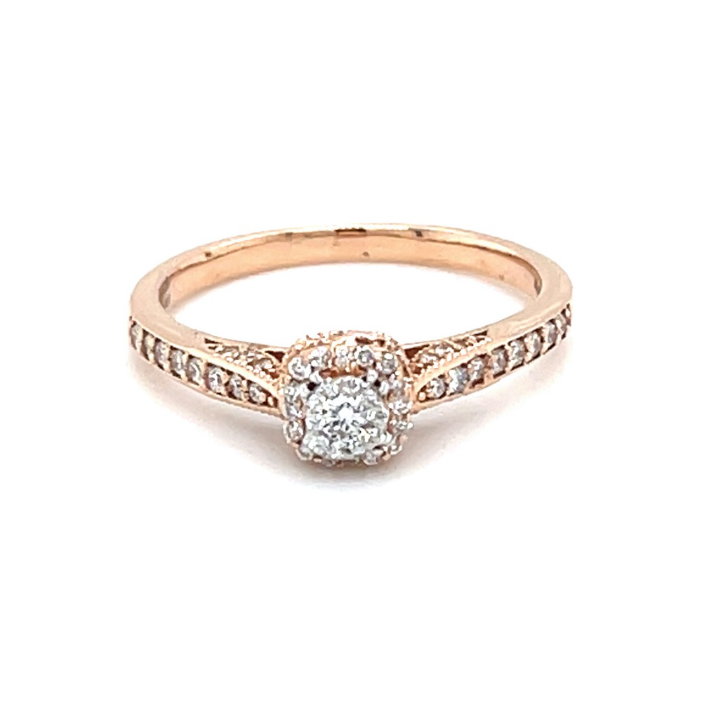 Pressure Set with Cushion Shaped Border Diamond Ring 0LR160