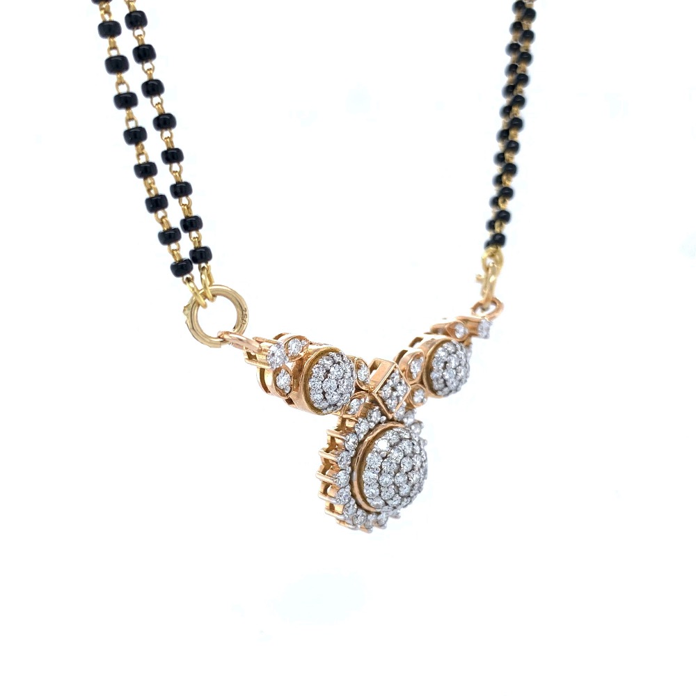 Traditional maharashtrian style vatimani pendant in 18k rose gold - 6.830 grams - vvs ef - 1.44 carats - 8dhp113 - Image 3