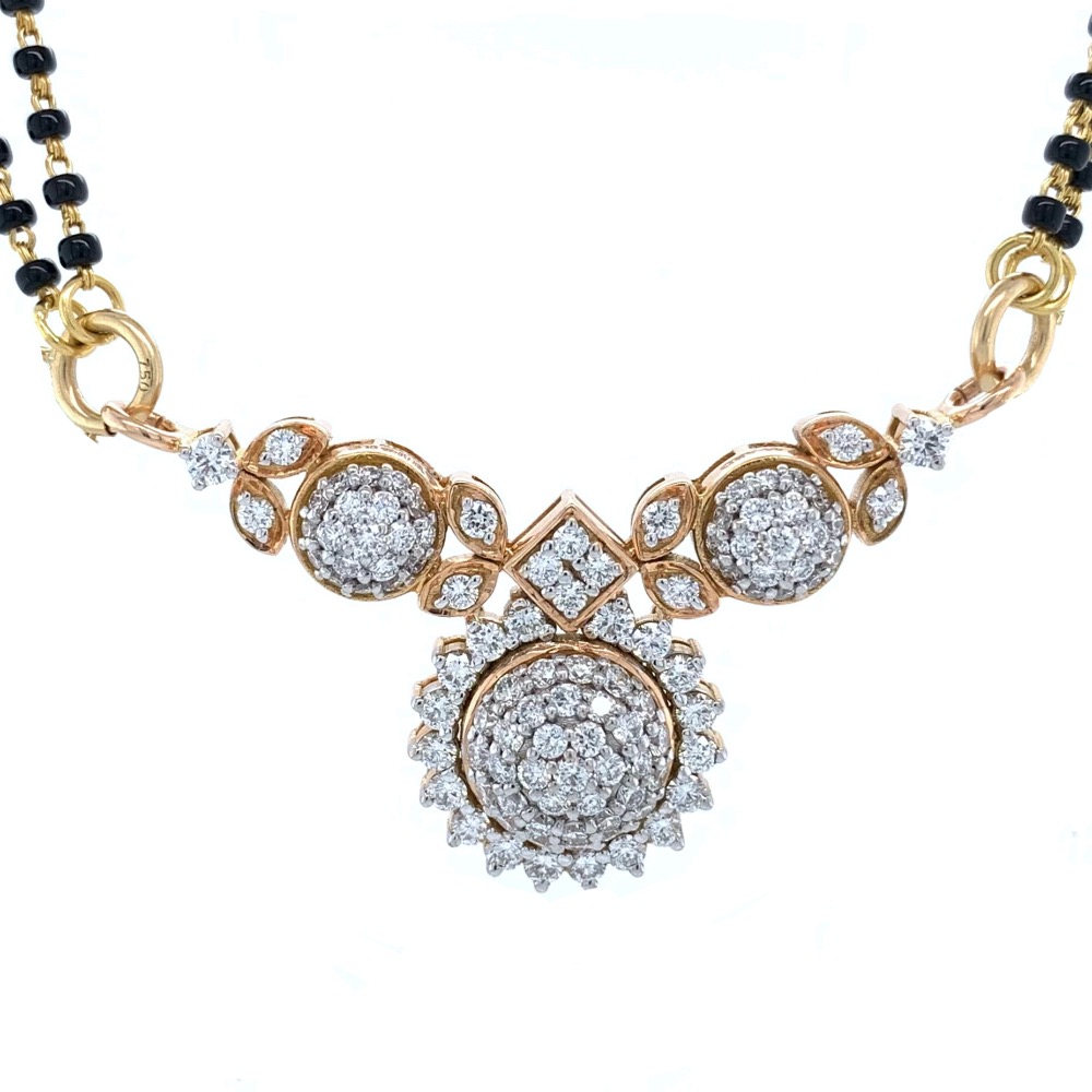 Traditional maharashtrian style vatimani pendant in 18k rose gold - 6.830 grams - vvs ef - 1.44 carats - 8dhp113 - Image 2