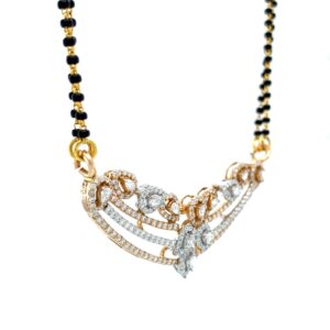 Three Lines with Tear Drop shapes in Round & Pear Diamond in 18k Rose Gold - 7.560 grams - VVS EF - 1.68 carats - 8SHP33