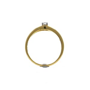 Classic solitaire diamond ring in 18k yellow gold - 1.730 gms - vvs ef 9 cents - 0lr73