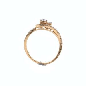 Charmante Diamond Ring delicately designed to give a feel of flower and Petals in 18k Rose Gold - VVS EF - 0.44 carats - 0LR67
