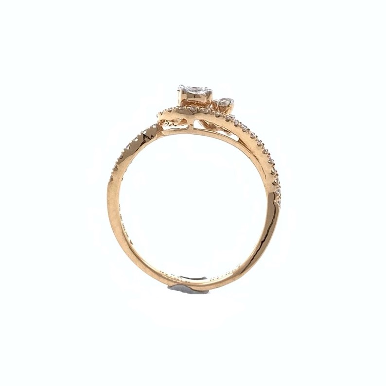 Charmante Diamond Ring delicately designed to give a feel of flower and Petals in 18k Rose Gold - VVS EF - 0.44 carats - 0LR67 - Image 5