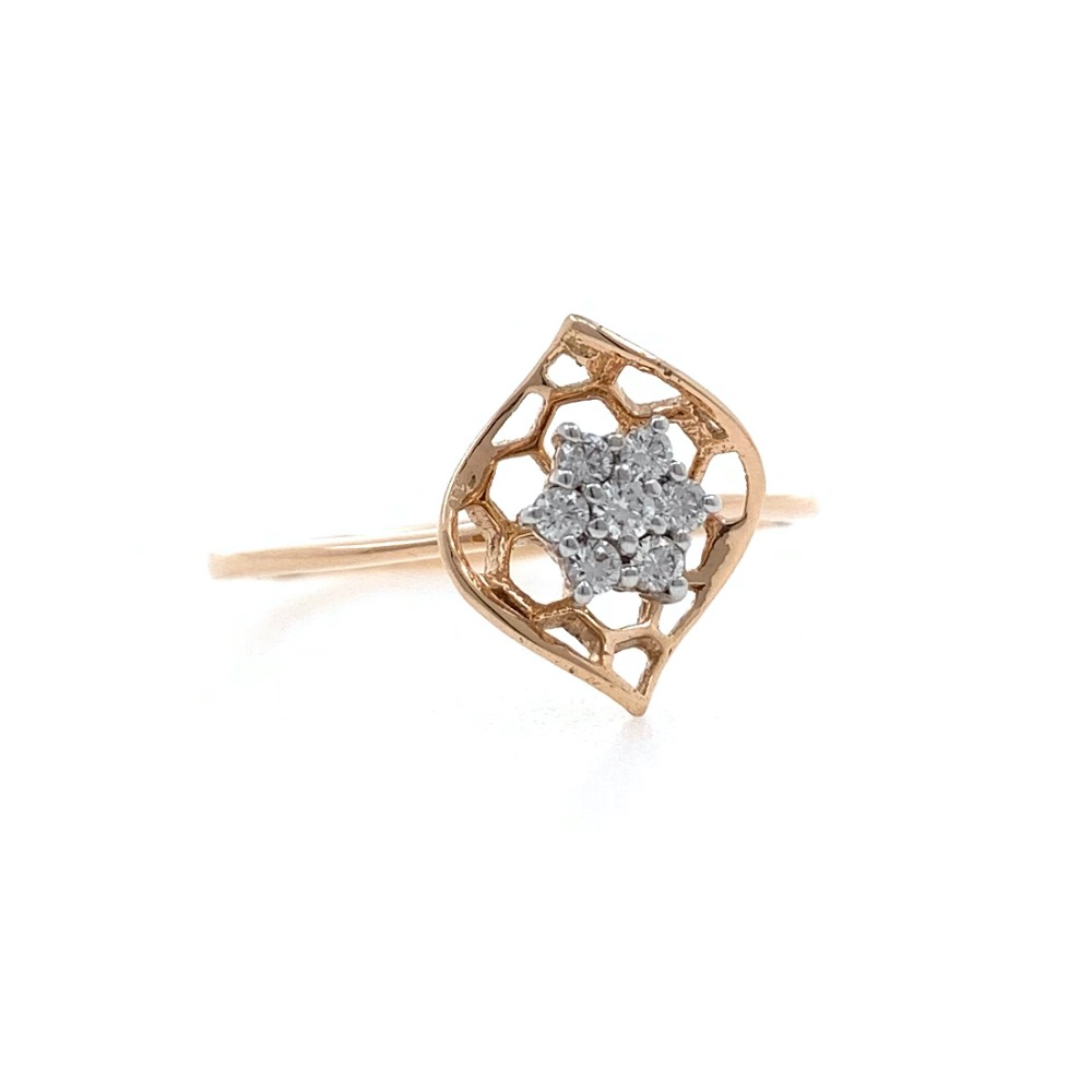 Flower with Gold Petal in 18k Rose Gold - 1.740 grams - VVS EF - 0.13 carats - 0LR55 - Image 3