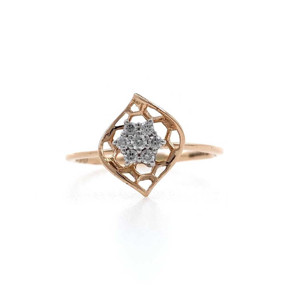 Flower with Gold Petal in 18k Rose Gold - 1.740 grams - VVS EF - 0.13 carats - 0LR55 - Image 2
