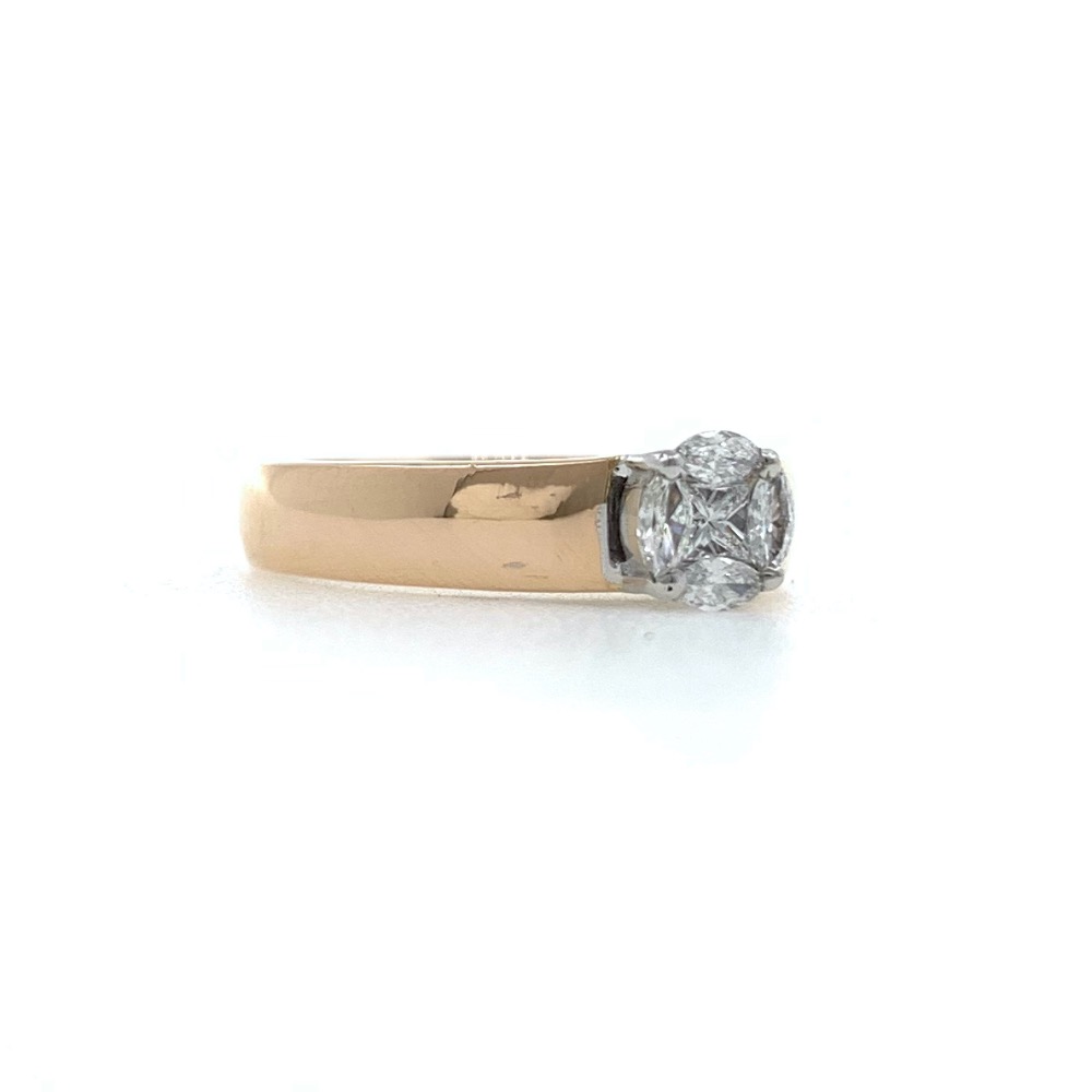 Jeune Diamond ring with Marquise & Princess Diamonds in 18k Rose Gold - VVS EF - 0.22 cts - 4.660 gms - 0LR34 - Image 3