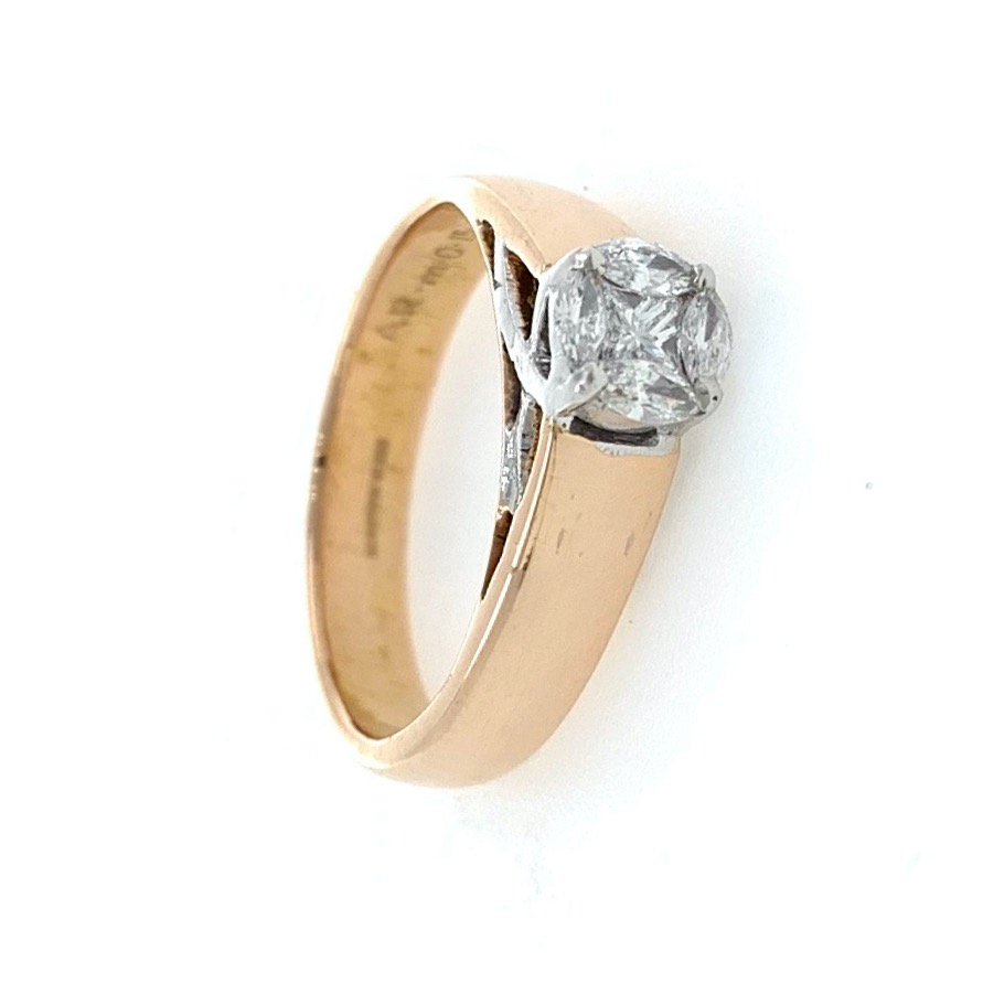 Jeune Diamond ring with Marquise & Princess Diamonds in 18k Rose Gold - VVS EF - 0.22 cts - 4.660 gms - 0LR34