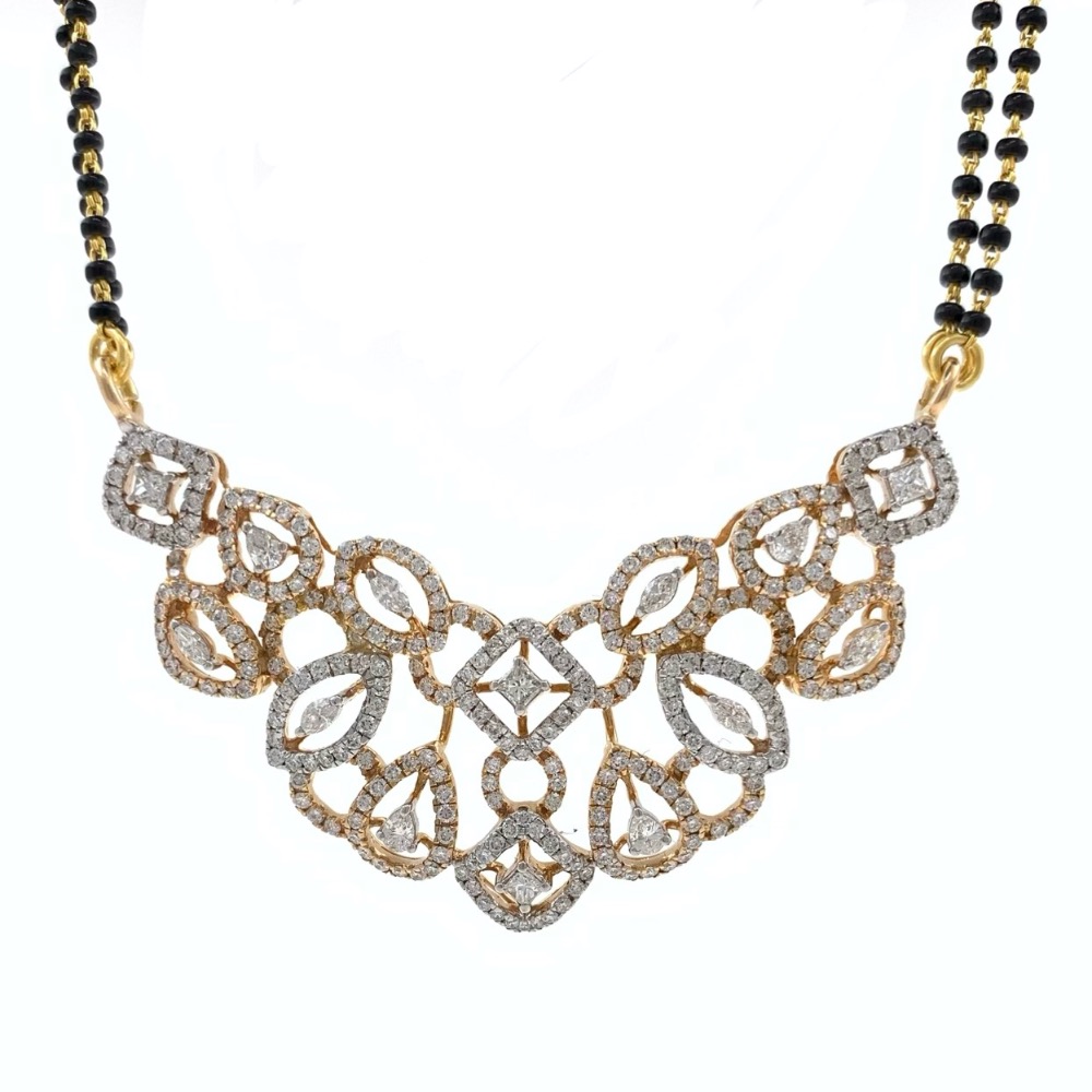Puiku tanmaniya with fancy shaped diamonds in 18k rose gold - 2.58 cts - 8dhp20