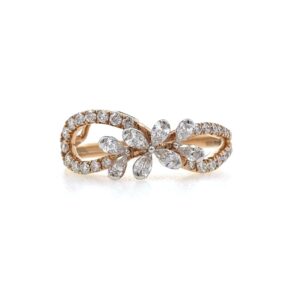 Slatko Diamond Ring in 18k Rose Gold 0LR22