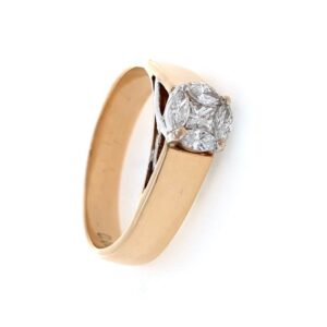 Pressure setting gents ring in 18k rose gold 0gr4