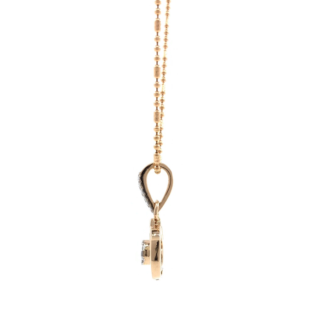 Circle and hexagon design diamond pendant in 18k rose gold 9SHP54 - Image 5